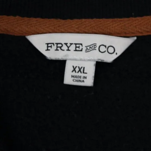 Frye and Co Sweatshirt Adult 2XL XXL Black 1/4 Zip L/S Pullover Sweatshirt q zip - Picture 9 of 15
